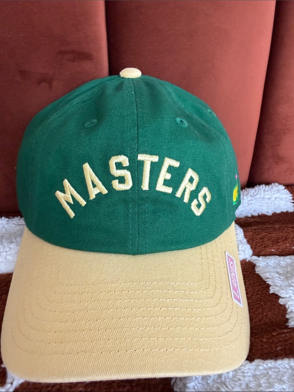 Masters Green and Beige Baseball Cap